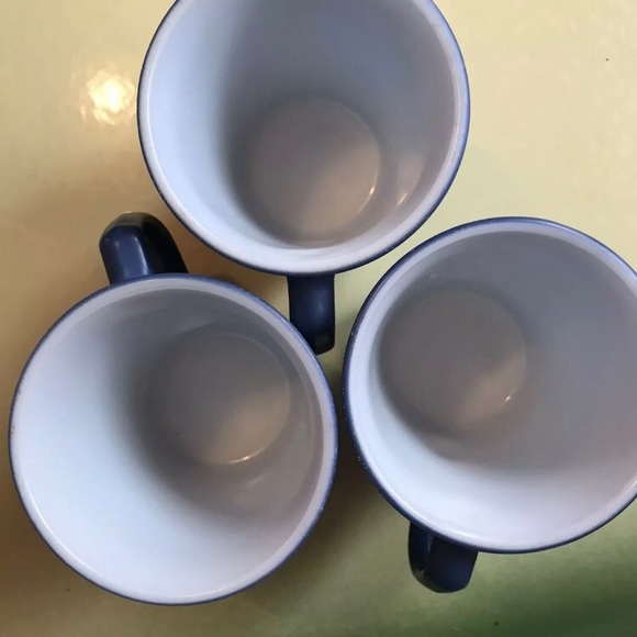 3 Vintage Pyrex Coffee Mugs Cups D-Handle Blue Slate Milk Glass. - Picture 4 of 4